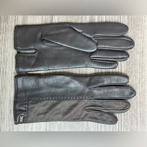 Dark Brown Leather Gloves
